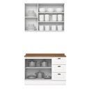 Ver imagem 3 de Cozinha Americana 2 Peças Branco com Tampo Nature - Móveis Henn