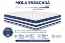Ver imagem 3 de Kit Cama Box Baú Casal 138x188 cm + Colchão Molas Ensacada Casal 20 cm Azul Suede