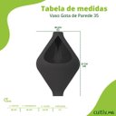 Ver imagem 2 de Vaso Gota de Parede 35 (5l) Cor Chumbo Japi