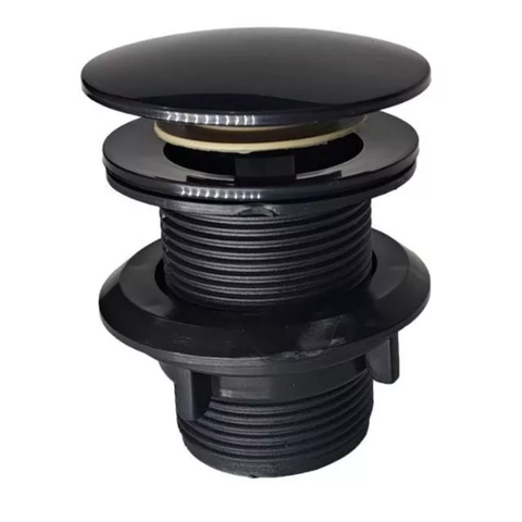 Válvula Ralo Click Abs Inteligente Inox P/cuba Preto 1.1/4