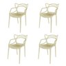 Conjunto 4 Cadeiras Allegra em Polipropileno - Cores Nude - 1