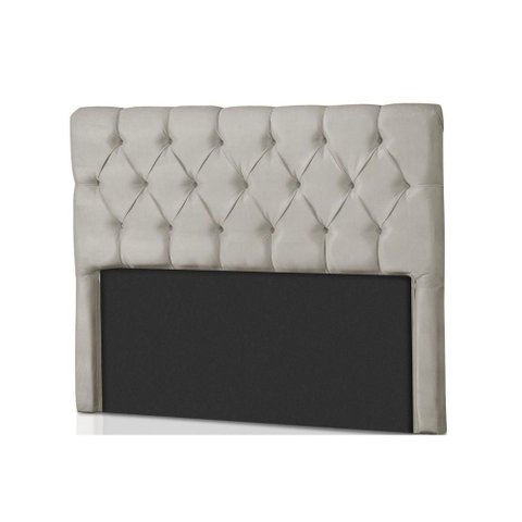 Painel de Cama Box Estofada King Califórnia Suede Bege - Probel