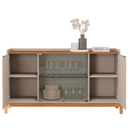 Ver imagem 4 de Buffet Balcão Sala de Jantar Aparador Bancada Sala Estar Cantinho do Café Cozinha com 4 Portas Vidro