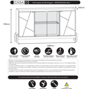 Ver imagem 7 de Buffet Balcão Sala de Jantar Aparador Bancada Sala Estar Cantinho do Café Cozinha com 4 Portas Vidro