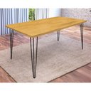 Ver imagem 2 de Mesa Jantar Industrial 1,60m Lanna Madeira e Ferro Maciça Vintage Retrô Reforçada Alta Imbuia