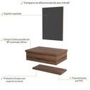 Ver imagem 4 de Conjunto Bancada, Prateleira e Espelheira Ktme607 Carvalho Dark Nogal