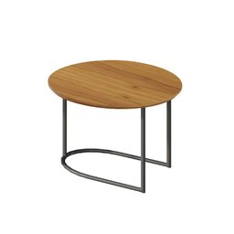 Mesa de Centro Pinifarina Redonda Lâmina Natural de Madeira Pollo Decor - 1