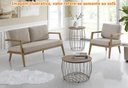 Ver imagem 3 de Sofá Dima 2 Lugares Assento Chic Pés Amendoa 140cm - 69701