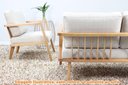 Ver imagem 4 de Sofá Dima 2 Lugares Assento Chic Pés Amendoa 140cm - 69701
