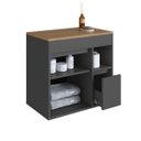 Ver imagem 5 de Gabinete Suspenso para Banheiro Bangladesh 60cm Grafite Ba2065