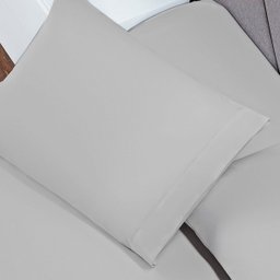 Kit 2 Fronhas 70cm X 50cm Soft Par Capa para Travesseiro Envelope 180 Fios Colorida Cinza - 2