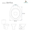 Ver imagem 3 de Tampa de Vaso Polipropileno Benfica Branco para Bacia Luzarte