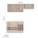 Ver imagem 4 de Cozinha Completa Koya 6 Portas 3 Gavetas 40250033 Creme - Politorno