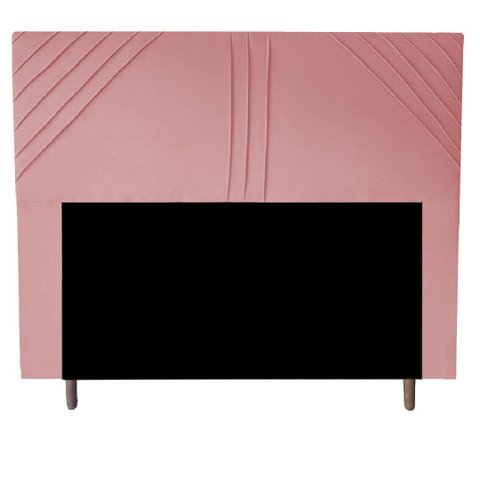Cabeceira Cama Box King Lisboa 195 Cm Suede Rose MV Estofados