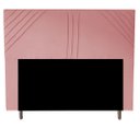 Ver imagem 1 de Cabeceira Cama Box King Lisboa 195 Cm Suede Rose MV Estofados