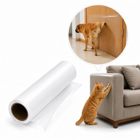Adesivo Protetor para Sofá e Móveis Anti Arranhões de Gatos e Cães Rolo 3 Metros
