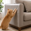 Ver imagem 2 de Adesivo Protetor para Sofá e Móveis Anti Arranhões de Gatos e Cães Rolo 3 Metros