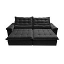 Ver imagem 5 de Sofá Retrátil e Reclinável 2,15m Cama inBox Big Fresh com SoftGel D40 Velupluma Preto
