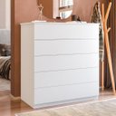 Ver imagem 1 de Comoda para Quarto 5 Gavetas Compacta Branco