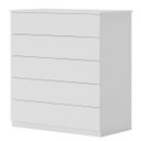 Ver imagem 4 de Comoda para Quarto 5 Gavetas Compacta Branco