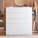 Ver imagem 7 de Comoda para Quarto 5 Gavetas Compacta Branco
