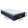 Cama Box Solteiro Colchão Molas Ensacadas Pillow Top Maximus 88x188x67cm Cinza / Preto Gazin - 3