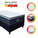Ver imagem 4 de Cama Box Solteiro Colchão Molas Ensacadas Pillow Top Maximus 88x188x67cm Cinza / Preto Gazin