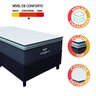 Cama Box Solteiro Colchão Molas Ensacadas Pillow Top Maximus 88x188x67cm Cinza / Preto Gazin - 4
