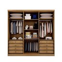 Ver imagem 3 de Guarda Roupa Casal 6 Portas 8 Gavetas - New Vértice-cumaru - Móveis Horizonte