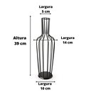 Ver imagem 4 de Kit 02 Porta Rolha de Vinho em Ferro Decorativo Moderno