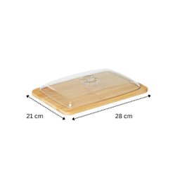 Kit 2 Porta Frios de Bambu com Tampa 28x21cm - 2