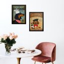 Ver imagem 2 de Kit 2 Quadros para Cozinha Dachshund 33x24cm - com Vidro:moldura Branca