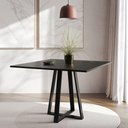 Ver imagem 1 de Mesa de Jantar Mônaco 110cm Tampo Preto Pés Preto