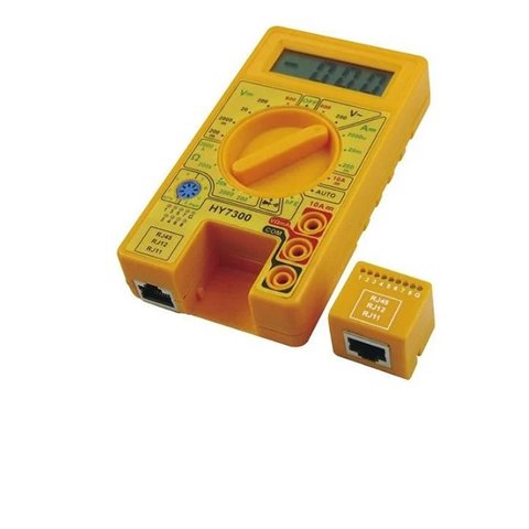 Multímetro Digital Hy-7300 C/ Testador de Diodo, e Rj11/rj45