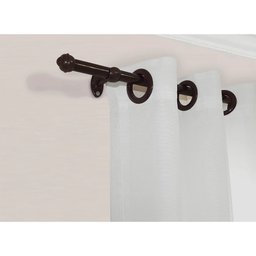 Kit Varão para Cortina Bella Arte com Suporte de Madeira Imbuia 300 X1,9cm - 2