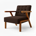 Ver imagem 3 de Kit 2 Poltronas Zara Capitone Tecido Boucle Moderna Decorativa Pés em Madeira Maciça para Sala de Es