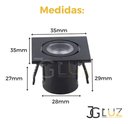 Ver imagem 6 de Kit 8 Spot para Móvel Led 1w Kit 2 Unidades Gesso Madeira - Preto
