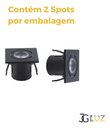 Ver imagem 4 de Kit 8 Spot para Móvel Led 1w Kit 2 Unidades Gesso Madeira - Preto