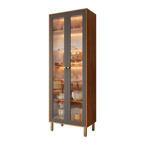 Cristaleira Reflecta com LED e 2 Portas