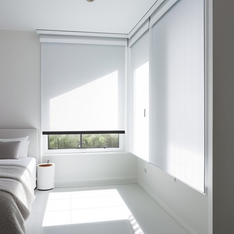 Persiana Rolô Blackout Duna Branca - Requinte Pinpoint 0,86m até 1,11m 1,3m até 1,59m