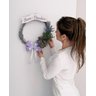 Enfeite de Porta de Entrada Guirlanda de Flores Lilás 40cm - 3