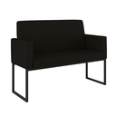 Ver imagem 2 de Kit Sofá 2 Lugares + 2 Poltronas para Recepção Sala Balaqui Cor:preto