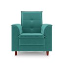 Ver imagem 5 de Poltrona Amamentação Confortável com Puff Lia Suede Azul Turquesa