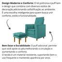 Ver imagem 7 de Poltrona Amamentação Confortável com Puff Lia Suede Azul Turquesa
