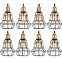 Ver imagem 1 de Kit 8 Pendente de Aço Taschibra 40w Vintage 160 Preto Lustre