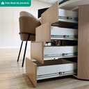 Ver imagem 6 de Mesa Escrivaninha Organica 4 Gavetas 183 cm Carvalho Branco Artany