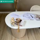 Ver imagem 5 de Mesa Escrivaninha Organica 4 Gavetas 183 cm Carvalho Branco Artany
