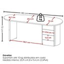 Ver imagem 3 de Mesa Escrivaninha Organica 4 Gavetas 183 cm Carvalho Branco Artany