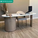 Ver imagem 7 de Mesa Escrivaninha Organica 4 Gavetas 183 cm Carvalho Branco Artany