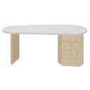 Ver imagem 1 de Mesa Escrivaninha Organica 4 Gavetas 183 cm Carvalho Branco Artany